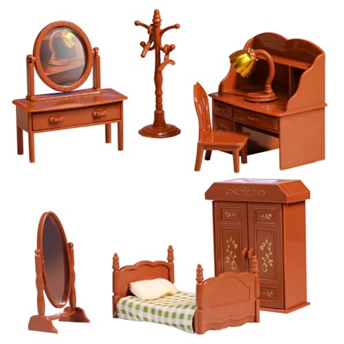 Lawnrden 5pcs/Set Dollhouse Möbel Set niedliche realistische Puppenhausmöbel Miniaturpuppenhauszubehör für Kinder Schlafzimmer Badezimmer DIY DUSHAUS PIELE, Schlafzimmer |.Küche Lawnrden 5pcs/Set Dollhouse Möbel Set niedliche realistische Puppenhausmöbel Miniaturpuppenhauszubehör für Kinder Schlafzimmer Badezimmer DIY DUSHAUS PIELE, Schlafzimmer |.Küche von Lawnrden
