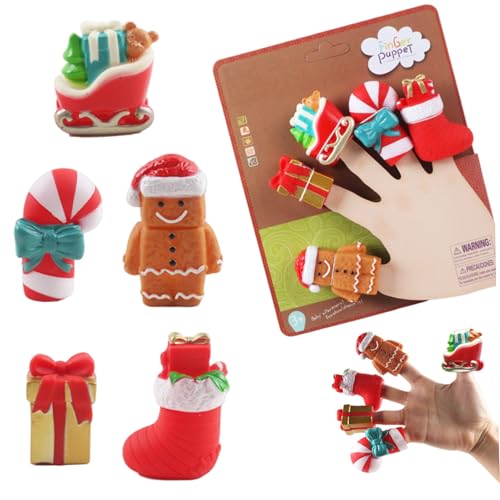 Lawnrden 5pcs Weihnachtsfingerpuppen für Kinder, Themenpuppen Fingerspielzeug Sortiment für Kleinkinderschulen Winter Weihnachtsfeier | Lawnrden 5pcs Weihnachtsfingerpuppen für Kinder, Themenpuppen Fingerspielzeug Sortiment für Kleinkinderschulen Winter Weihnachtsfeier | von Lawnrden