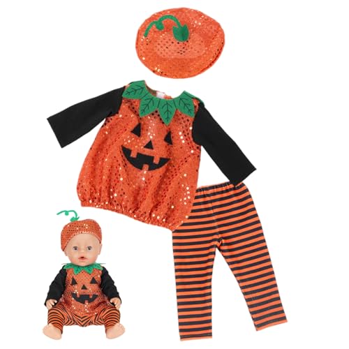 Lawnrden Amerikanische Puppenkleidung, 18 -Zoll -Puppenkleidung und Accessoires umfassen Kürbisoberteil, gestreifte Hosen und Hüte, 16/18 Zoll für Halloween -Kostüme Girls Geschenke Lawnrden Amerikanische Puppenkleidung, 18 -Zoll -Puppenkleidung und Accessoires umfassen Kürbisoberteil, gestreifte Hosen und Hüte, 16/18 Zoll für Halloween -Kostüme Girls Geschenke von Lawnrden