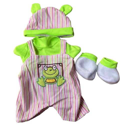 Lawnrden Babypuppenkleidung Frosch Muster Hosentender Hosen Babypuppen-Outfits mit Schuhen und Hut für 15.7-16, 9 Zoll Mädchen, Kleidungszubehör Sets Sets Lawnrden Babypuppenkleidung Frosch Muster Hosentender Hosen Babypuppen-Outfits mit Schuhen und Hut für 15.7-16, 9 Zoll Mädchen, Kleidungszubehör Sets Sets von Lawnrden