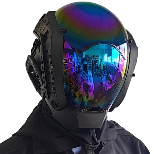 Lawnrden Coole Masken Punk Futuristische Cosplay-Helm Mechanische Science-Fi-Ausrüstung Halloween Mask für Cosplay Party Music Festival |.Futuristische Maske Lawnrden Coole Masken Punk Futuristische Cosplay-Helm Mechanische Science-Fi-Ausrüstung Halloween Mask für Cosplay Party Music Festival |.Futuristische Maske von Lawnrden