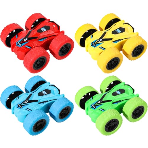 Lawnrden Doodle Monster Toys Truck Double, Autos Spielzeug, 4pcs doppelseitige Pull-Back-Autos Schockdorgender Reibungsfahrzeuge Flip für Jungen Mädchen Kleinkind Lawnrden Doodle Monster Toys Truck Double, Autos Spielzeug, 4pcs doppelseitige Pull-Back-Autos Schockdorgender Reibungsfahrzeuge Flip für Jungen Mädchen Kleinkind von Lawnrden