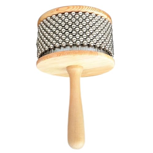 Lawnrden Hölzerne Handperkussionsinstrumentset, Mini -Holz -Cabasa mit Edelstahlbrot, Klassische Holz -Percussion -Claves Rhythmus Stöcke Eierschüttler für Erwachsene von Lawnrden