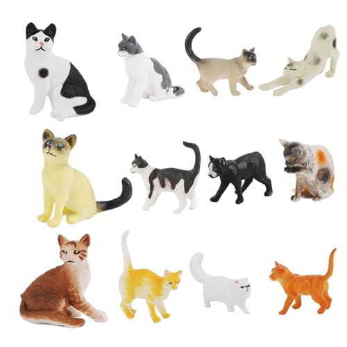 Lawnrden Mini-Katzen-Figuren für 3+ Kinder 12pcs realistische Katzenspielzeug für Kinder wasserdichte Fade-resistente Plastikkuchen Topper für Weihnachten Geburtstag Ostern | Sammlerstücke Figuren Lawnrden Mini-Katzen-Figuren für 3+ Kinder 12pcs realistische Katzenspielzeug für Kinder wasserdichte Fade-resistente Plastikkuchen Topper für Weihnachten Geburtstag Ostern | Sammlerstücke Figuren von Lawnrden