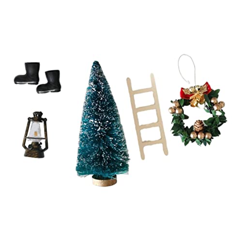 Lawnrden Miniaturpuppenhaus Dekorationen Set Mini Öllampenkranzstiefel Weihnachtsbaum Leiter Puppenhaus Accessoires | Home Dekoration Zubehör Lawnrden Miniaturpuppenhaus Dekorationen Set Mini Öllampenkranzstiefel Weihnachtsbaum Leiter Puppenhaus Accessoires | Home Dekoration Zubehör von Lawnrden