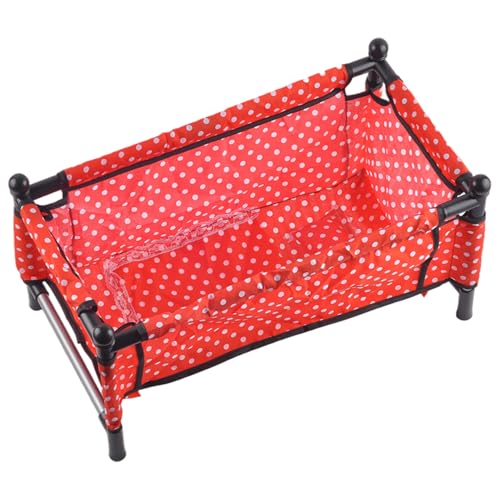 Lawnrden Puppenkrippe, Babypuppenkrippe, faltbares rotes Hintergrund Babybett mit weißen Punkten, Rollenspiel -Kinderwagen & Pushtchair -Spielzeug, perfekt für Kinder im Alter von 3+ Lawnrden Puppenkrippe, Babypuppenkrippe, faltbares rotes Hintergrund Babybett mit weißen Punkten, Rollenspiel -Kinderwagen & Pushtchair -Spielzeug, perfekt für Kinder im Alter von 3+ von Lawnrden