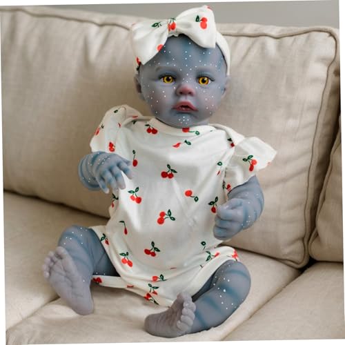 Lawnrden Realistische Babypuppe 18 Zoll Ganzkörper Girl Babypuppe mit Kirschdruck Kleidung Blaue Haut lebensechte Silikon Kinder Spielzeug | Puppen Lawnrden Realistische Babypuppe 18 Zoll Ganzkörper Girl Babypuppe mit Kirschdruck Kleidung Blaue Haut lebensechte Silikon Kinder Spielzeug | Puppen von Lawnrden