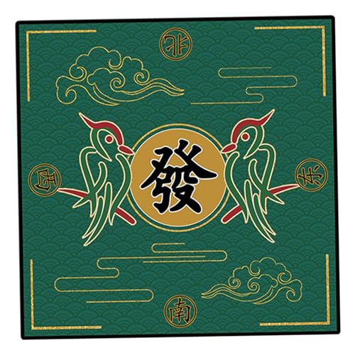 Mahjong Mat, Anti Slip Mahjong Table Matte, Rauschreduktion Mahjong Table Cover, Poker Domino Board Game Matte für Karten-, Brett- und Fliesenspiele/27.6x27.6 von Lawnrden