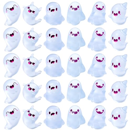Winzige Harzfiguren, 30pcs Mini Ghost -Figuren 6 Stile im dunklen Halloween -Mini -Figuren Harz für Mikro Landschaft Fairy Garden Dollhouse Home Dekoration Winzige Harzfiguren, 30pcs Mini Ghost -Figuren 6 Stile im dunklen Halloween -Mini -Figuren Harz für Mikro Landschaft Fairy Garden Dollhouse Home Dekoration von Lawnrden
