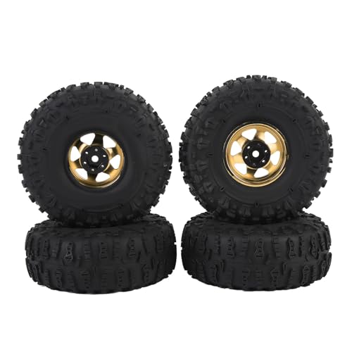 Lazmin112 RC Crawler Tire, Ausgezeichneter Grip RC -Reifen -Set für Upgrade (Gold) von Lazmin112