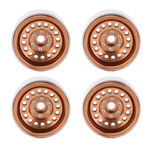 Lazmin112 RC Crawler Wheel Hub -Set, RC Crawler Wheel Hub 4 -Stcs Robuststabile Unterstützung Aluminiumlegierung Leichtes Gewicht für 1/10 Skala (Brown) von Lazmin112