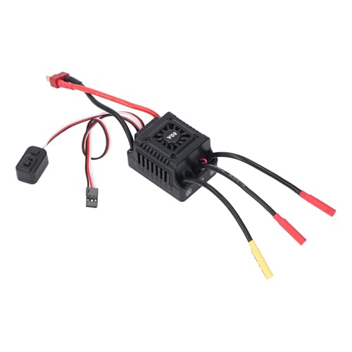 Lazmin112 RC Electronic Speed ​​Controller, Wasserdicht Alle Wettersicherheitssicherheit Leicht zu Installieren Bürstenloser RC ESC für 1/10 1/12 1/14 1/16 RC CAR BIPERLAS Motor (60A) von Lazmin112