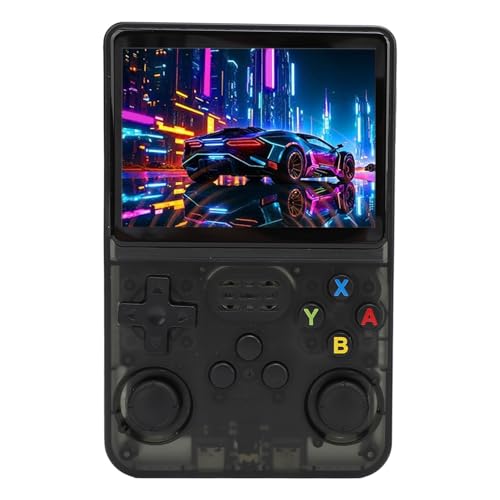 Retro-Handspielkonsole, Tragbare Videospielkonsole mit 3,5-Zoll-IPS-Bildschirm, 3000 MAh, Dual-3D-Joystick, Dual-System, Taschenspielkonsole für Linux (128G) von Lazmin112