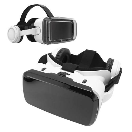 VR-Headset, Anti-Blaulicht-Virtual-Reality-3D-VR-Brille, Headset-Helme, Virtual-Reality-Headset für 5,5 Bis 7,2 Zoll Große Telefone von Lazmin112