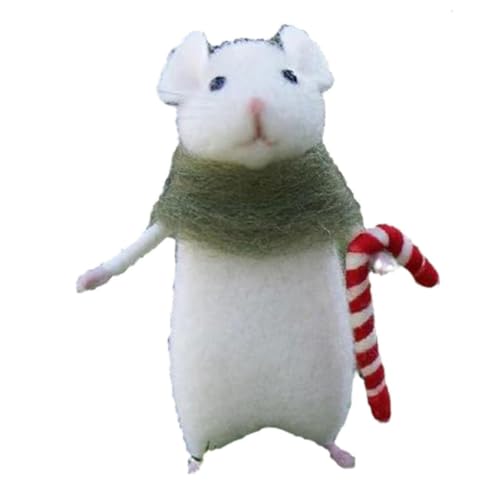 Lbvzxkad 2 STK Halloween Maus Handgemachte Wollfilz Weihnachtsmaus Ornament Nadelgefilzte Kürbisse Tiere Dekoration D von Lbvzxkad