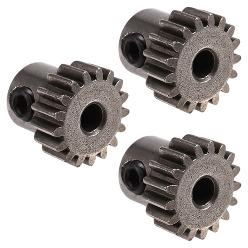 Lbvzxkad 3 STÜCKE 3,175 mm Welle Stahl Ritzel Motorgetriebe 32DP 48DP 64DP M0.6 für 1/10 1/8 RC Auto 3650 3660 Ersatzteile Zubehör 17T von Lbvzxkad