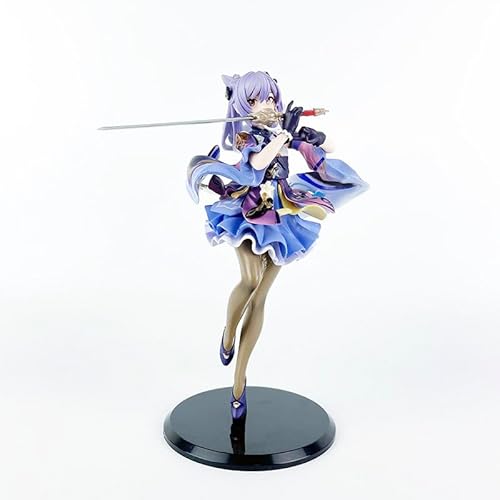 LcYxxJJ Genshin Impact Keqing Figur Statuen 23 cm PVC Actionfiguren Modell Anime Collection Desktop Dekoration Sammlerstücke von LcYxxJJ