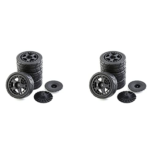 Lckiioy 8 Stücke 12 mm Hex 65 mm Gummireifen Radreifen für XV-01 TT-01 TT-02 LC Racing PTG 2 WR8 1/10 RC Auto,3 von Lckiioy