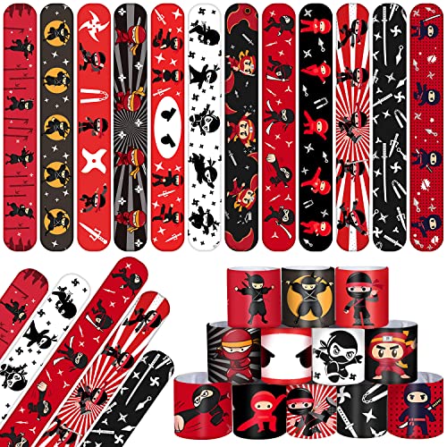 Lcnjscgo Ninjas Party Favors Slap Armbänder Ninjas Thema Geburtstag Party Geschenke Supplies Dekoration Ninjas Krieger Slap Armband Interaktives Spielzeug für Kinder Jungen Schule Klassenzimmer Preis von Lcnjscgo