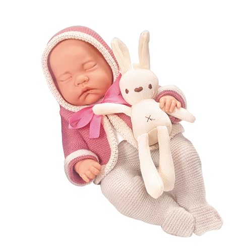 Ldabrye 12 Zoll Schlafende Schlafendes Baby Mädchen Realistische Vinyls Ganzkörper Mädchenpuppe Mit Weißer Haut Für Kinderalter Mit Kleidungsoutfit von Ldabrye