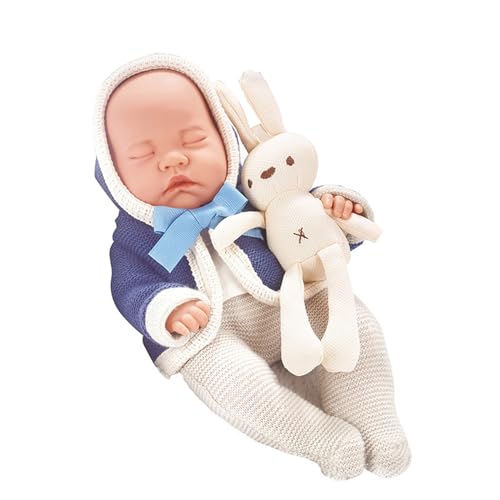 Ldabrye 12 Zoll Schlafende Schlafendes Baby Mädchen Realistische Vinyls Ganzkörper Mädchenpuppe Mit Weißer Haut Für Kinderalter Mit Kleidungsoutfit von Ldabrye