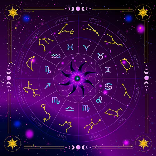 Ldabrye 23x23In Brettspiel Karte Magier Täglich Pad Tarot Tischdecke Rune Divination Tarot Tischdecke Tischdecke von Ldabrye