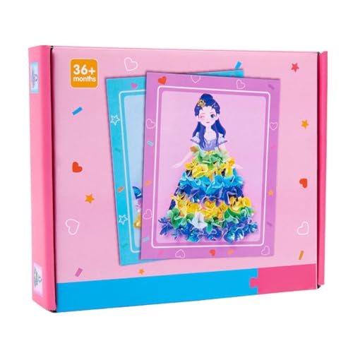 Ldabrye Art Prinzessin Dress Up Bastelaufkleber Stocherstab Und Klammern Set Spielset Art Basteln Modedesign von Ldabrye