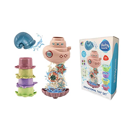 Ldabrye Baby Dusche Badezimmer Wasserrad Set Spielzeug Tasse Schiff Badewanne Kinder Für Spielen Wasser Spiele Werkzeug Baden Saug von Ldabrye