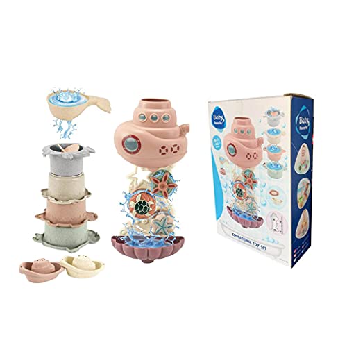 Ldabrye Baby Dusche Badezimmer Wasserrad Set Spielzeug Tasse Schiff Badewanne Kinder Für Spielen Wasser Spiele Werkzeug Baden Saug von Ldabrye