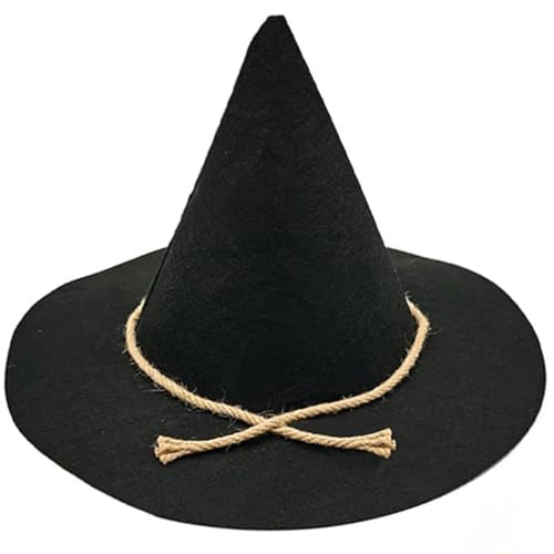 Ldabrye Bequemer Hexenhut für Erwachsene, Unisex, Halloween, Kopfschmuck, Teenager, Schule, Aufführungen, Karneval, Party, Hut, einfarbig von Ldabrye