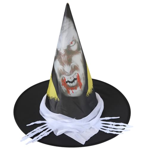 Ldabrye Cosplay Kostüm Hexenkappen Spinnen Zauberer Hut für alle Altersgruppen Halloween Party Hut Rollenspiel Hexenhut Cloche Caps Kopfbedeckung von Ldabrye