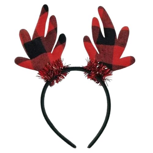 Ldabrye Geweih Hut Schleife Stirnband Weihnachten Kopfbedeckung Weihnachten Party Foto Requisiten Bowknot Party Kopfbedeckung Cosplay Zubehör von Ldabrye