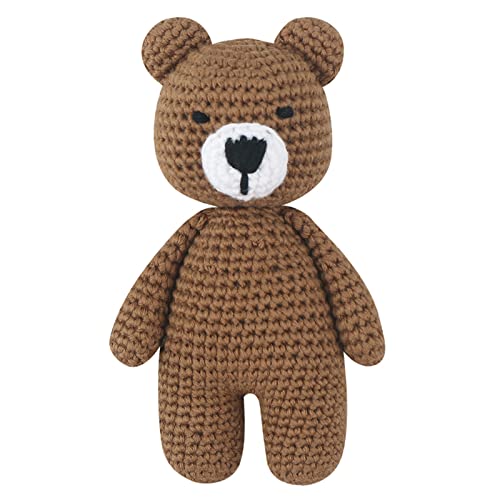 Ldabrye Häkelpuppe Für Babys Handgefertigt Animation Gestrickt Schlafbär Niedliches Stofftier Kleinkindspielzeug Für Jungen Und Mädchen 13 5 cm von Ldabrye