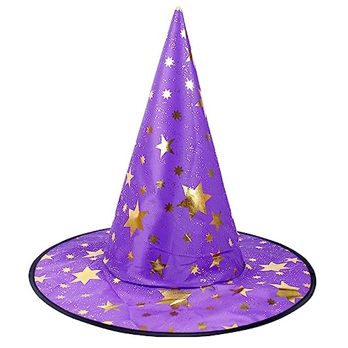 Ldabrye Halloween Hexenhut Party Zylinder Frauen Zauberer Hut Unisex Hexenkappe Cosplay Kostüm weiblich Urlaub Kopfschmuck von Ldabrye