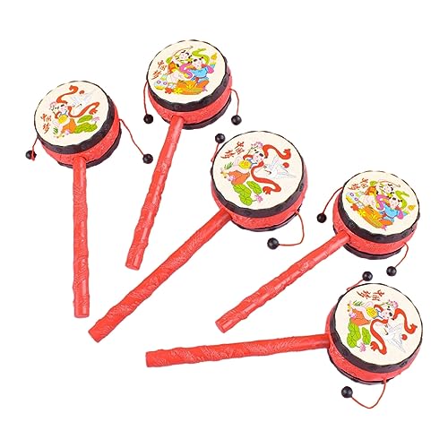 Ldabrye Handtrommel Rassel Für Baby Schütteln Rassel Handbell Kinder Sensorische Aufklärung Handheld AFFE Trommel Kleinkind Percussion Spielzeug von Ldabrye