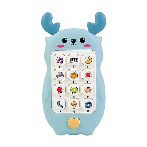 Ldabrye Handy Spielzeug Puzzle Handy Licht Sound Spielzeug Baby Telefon Spielzeug Leuchtendes Hand Auge Koordinationsspielzeug Greifspielzeug von Ldabrye