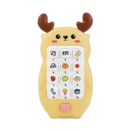 Ldabrye Handy Spielzeug Puzzle Handy Licht Sound Spielzeug Baby Telefon Spielzeug Leuchtendes Hand Auge Koordinationsspielzeug Greifspielzeug von Ldabrye