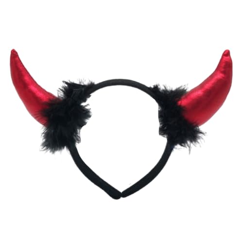 Ldabrye Kopfbedeckung Horn Stirnband Teufelshörner Stirnband Halloween Hörner Stirnband Cosplay Verkleidung Foto Requisiten Haarschmuck von Ldabrye