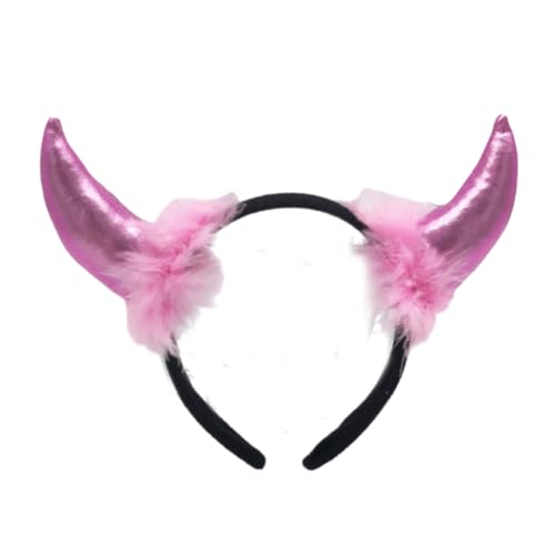 Ldabrye Kopfbedeckung Horn Stirnband Teufelshörner Stirnband Halloween Hörner Stirnband Cosplay Verkleidung Foto Requisiten Haarschmuck von Ldabrye