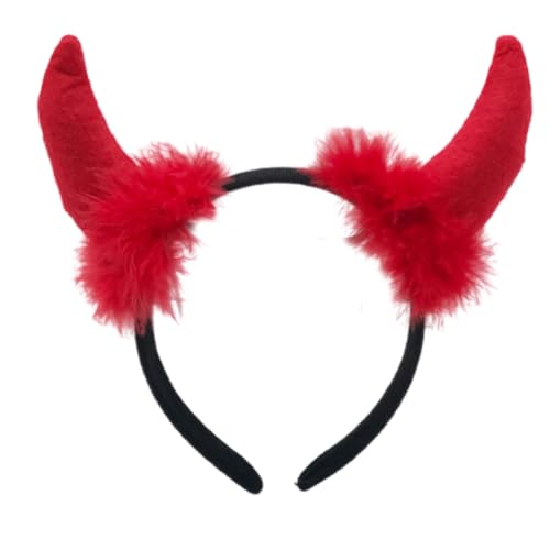 Ldabrye Kopfbedeckung Horn Stirnband Teufelshörner Stirnband Halloween Hörner Stirnband Cosplay Verkleidung Foto Requisiten Haarschmuck von Ldabrye