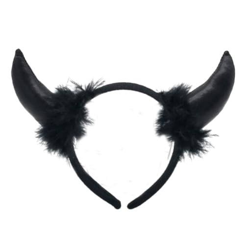 Ldabrye Kopfbedeckung Horn Stirnband Teufelshörner Stirnband Halloween Hörner Stirnband Cosplay Verkleidung Foto Requisiten Haarschmuck von Ldabrye