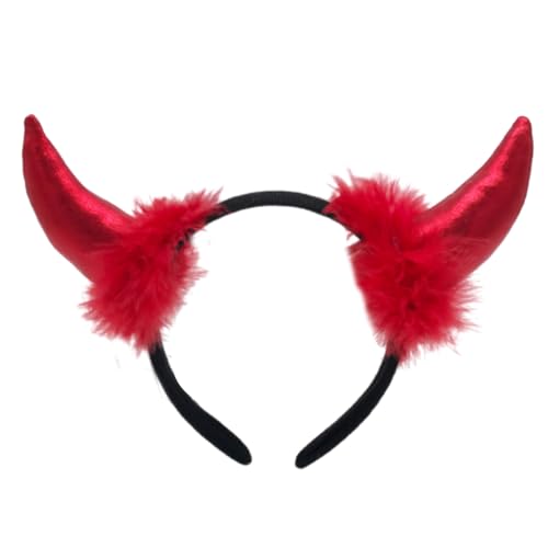 Ldabrye Kopfbedeckung Horn Stirnband Teufelshörner Stirnband Halloween Hörner Stirnband Cosplay Verkleidung Foto Requisiten Haarschmuck von Ldabrye