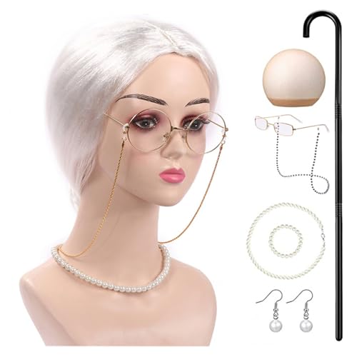 Ldabrye Kostüm Mädchen Brille Halskette 100 Schultage Kostüm Halloween Kostüm Set von Ldabrye