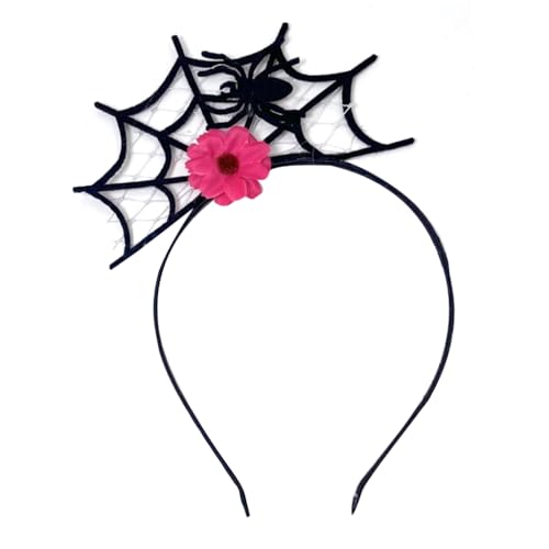 Ldabrye Lustiges Araneid Stirnband Geburtstag Party Cosplay mit Blume Spinnennetz Haarschmuck Halloween Kostüm Haarband von Ldabrye