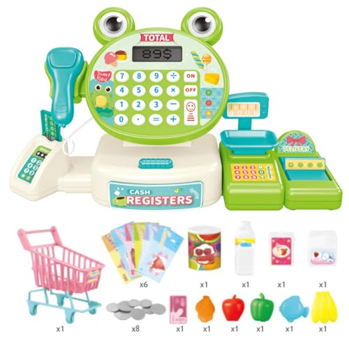 Ldabrye Mädchen Pretend Spielen Supermarkt Spielzeug Kinder Supermarkt Registrierkasse Spielzeug Set Kinder Rolle Spielen Spiel Weihnachten Geschenk Für Kinder von Ldabrye