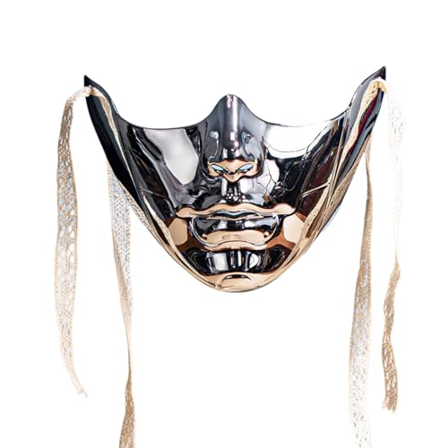 Ldabrye Maskerade Maske Schönheit Maske Mechanische Halbe Gesichtsmaske Party Maske Halloween Cosplay Maske Für Frauen Männer Ästhetik Maske von Ldabrye