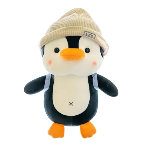 Ldabrye Plüsch Pinguin Süßes Flauschiges Stofftier Mit Und Rucksack 22 9 cm Hoch Schlafmittel Puppen Geschenke Für Jungen Und Mädchen von Ldabrye