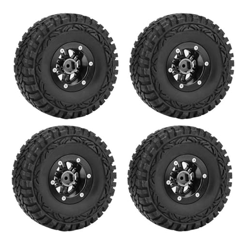 Ldabrye Realistische Gummi Rad Reifen Nabe Set Von 4PCS Für SCX10 TRX4x4 1/10 Skala Fernbedienung Modell Spielzeug von Ldabrye