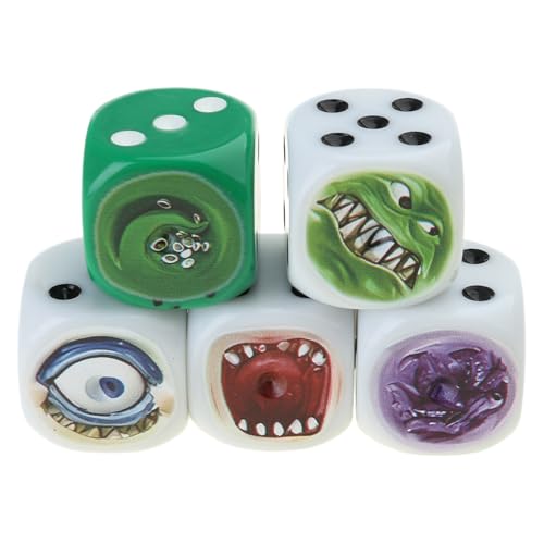 Ldabrye Rollenspiele Würfel Funny Figur Face Gobics Ornament Hässliche Figuren Würfel Funny Harzzucken Für Party Dekorative Würfel Vorgelegt von Ldabrye