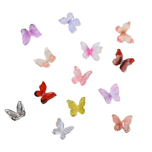 Ldabrye Schmetterlings Charm Nägel Kunst Charm Zubehör Harz Schmetterling Dekor Basteln Ornament Stirnband Anhänger Herstellung 20 Stück von Ldabrye